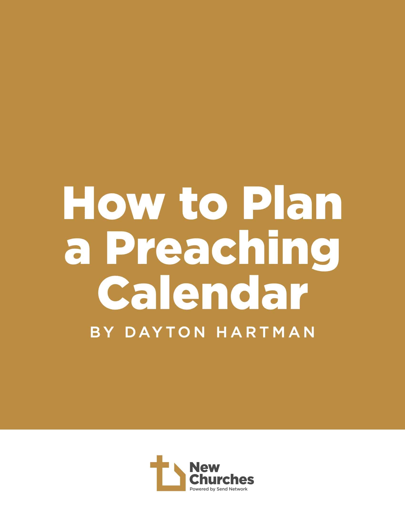 Preaching Menu. Example How to Plan a Preaching Calendar | New Churches